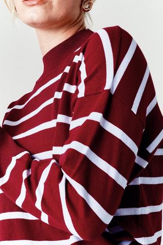 Stripe Crew Neck Knit
