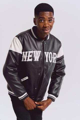 Boys black hotsell bomber jacket