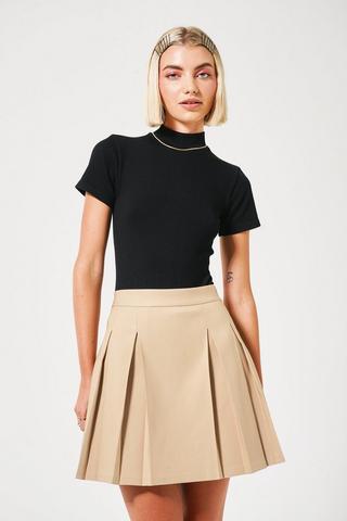 Pleated Mini Skirt