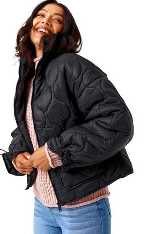 Quilted Puffer Bomber Jacket