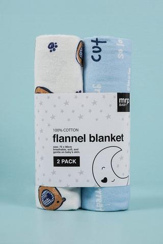 2 Pack Flannel Blankets - Bears