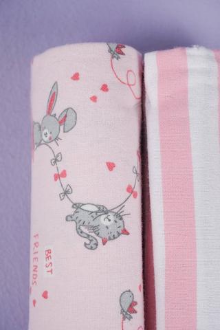 2 Pack Flannel Blankets - Bunnies