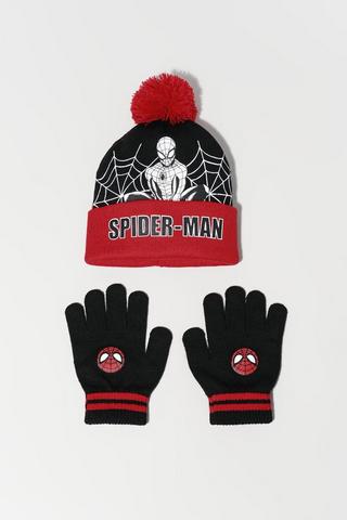 Spiderman Beanie And Gloves Set