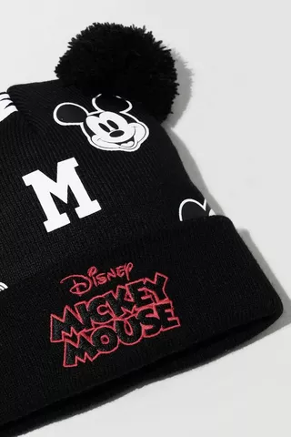 Mickey Mouse Beanie And Gloves Set