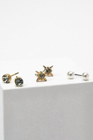 6 Pack Hoop And Stud Earrings