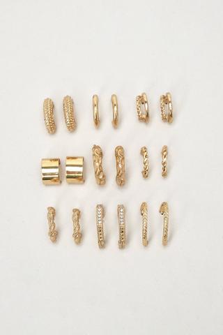 9 Pack Hoop Earrings