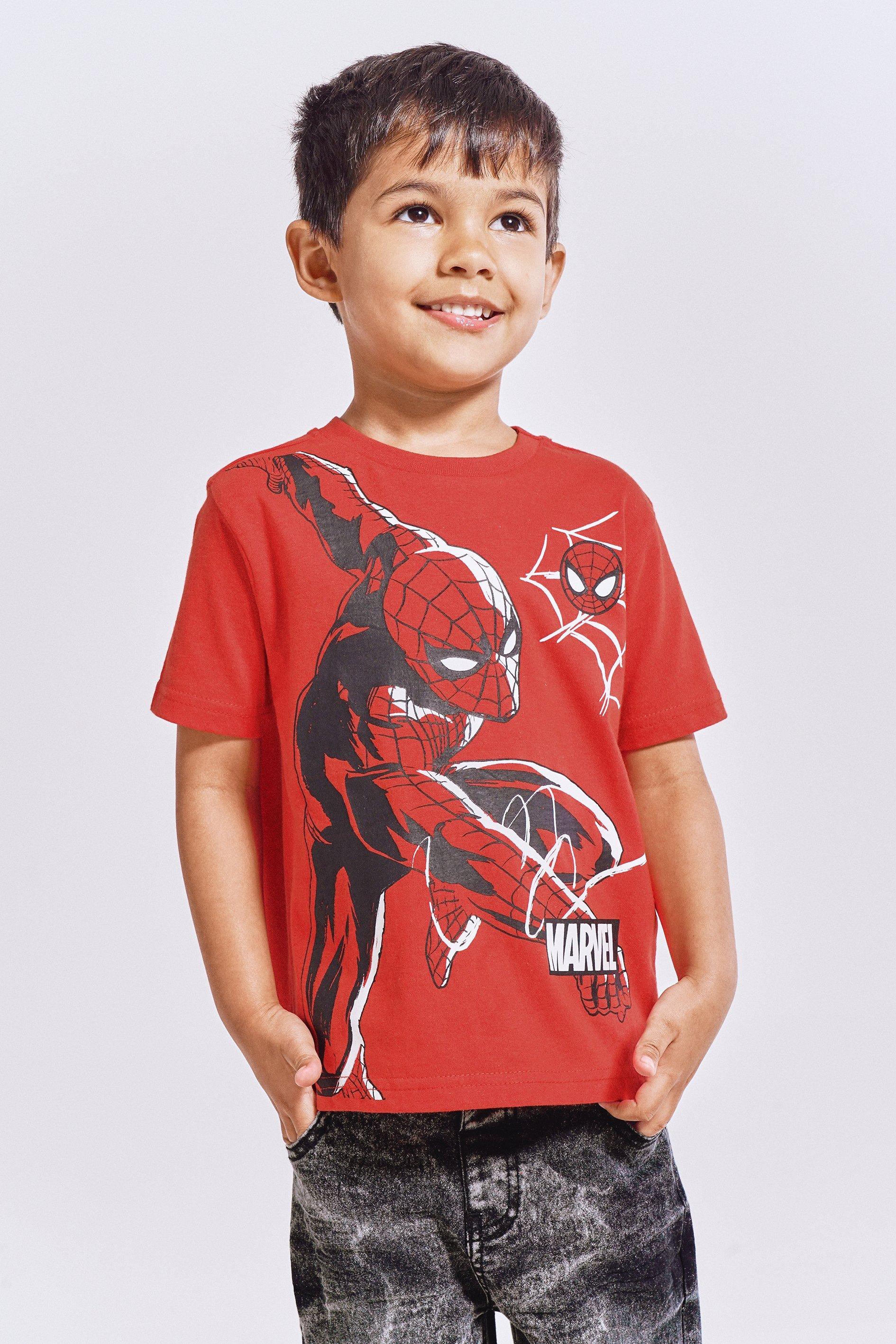 T-shirt Spiderman Manches Courtes – Taille 12/14 – 100% Coton – Neuf Avec étiquettes