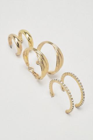 3 Pack Hoop Earrings