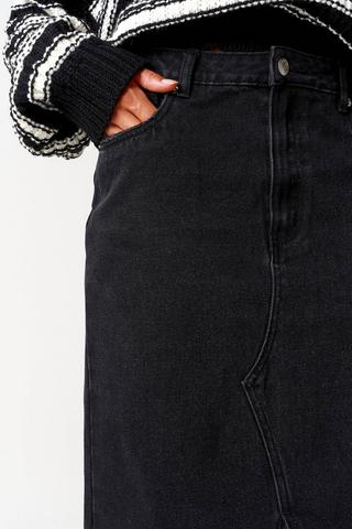 Denim Midi Skirt