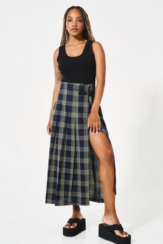 Pleated Maxi Skirt