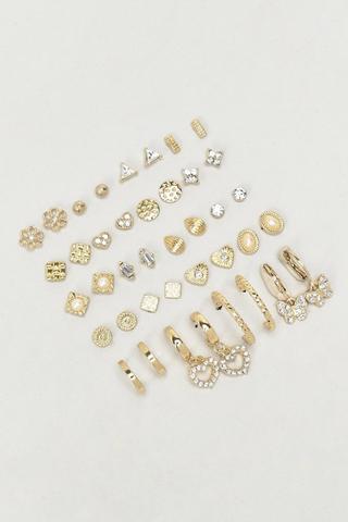 20 Pack Hoop And Stud Earrings