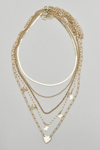 R437ncb PEARL & EMERALD LAYERED NECKLACE