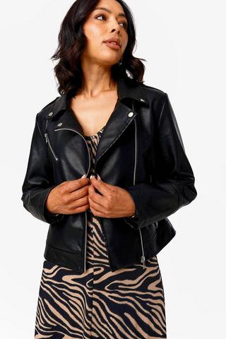 Pleather Biker Jacket