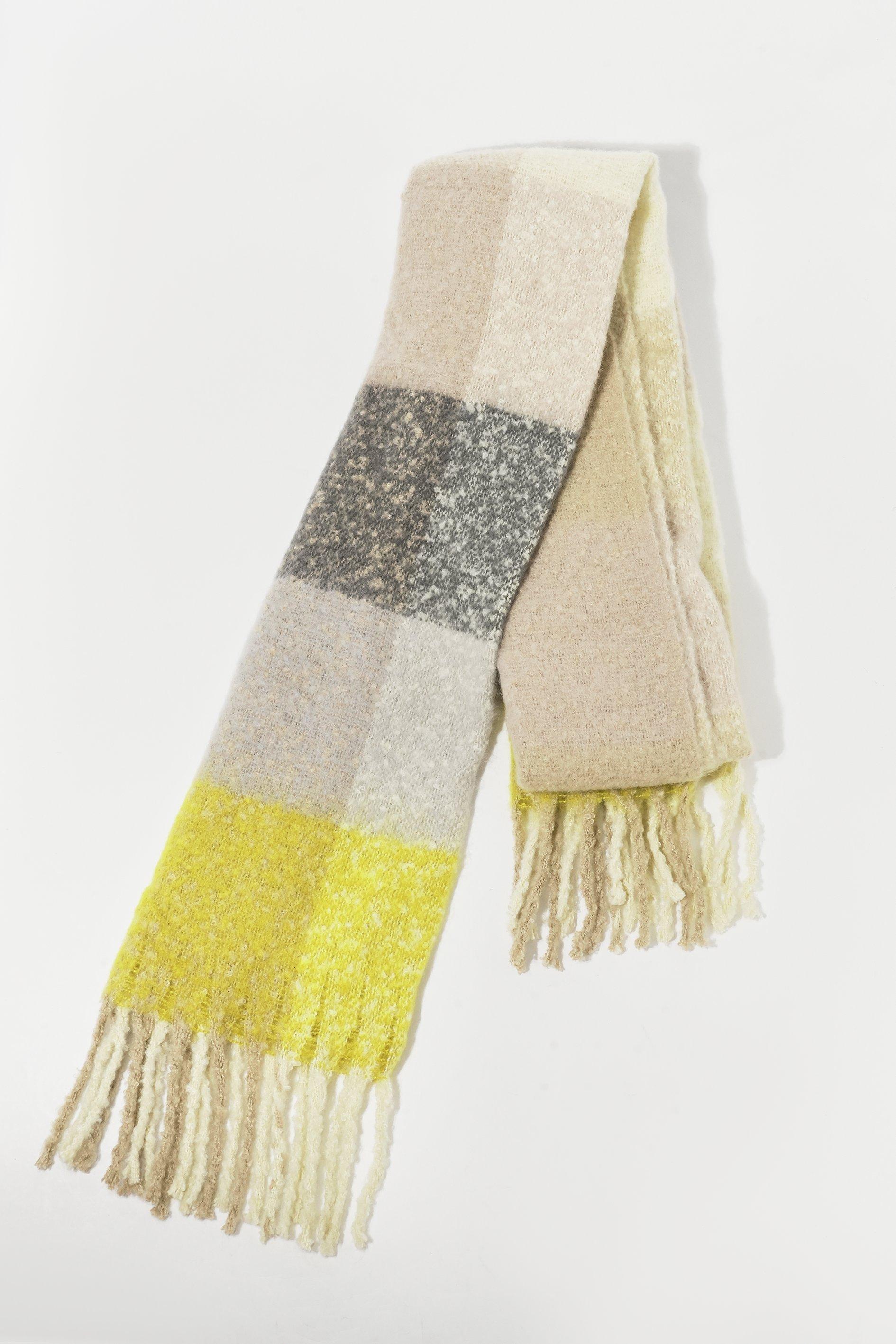Contrast Print Stripe Scarf