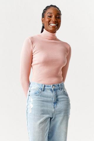 Poloneck Knit Top
