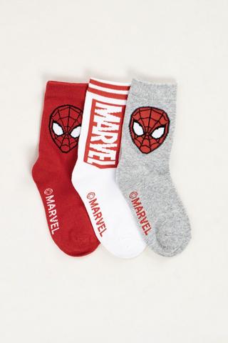 3 Pack Spiderman Socks