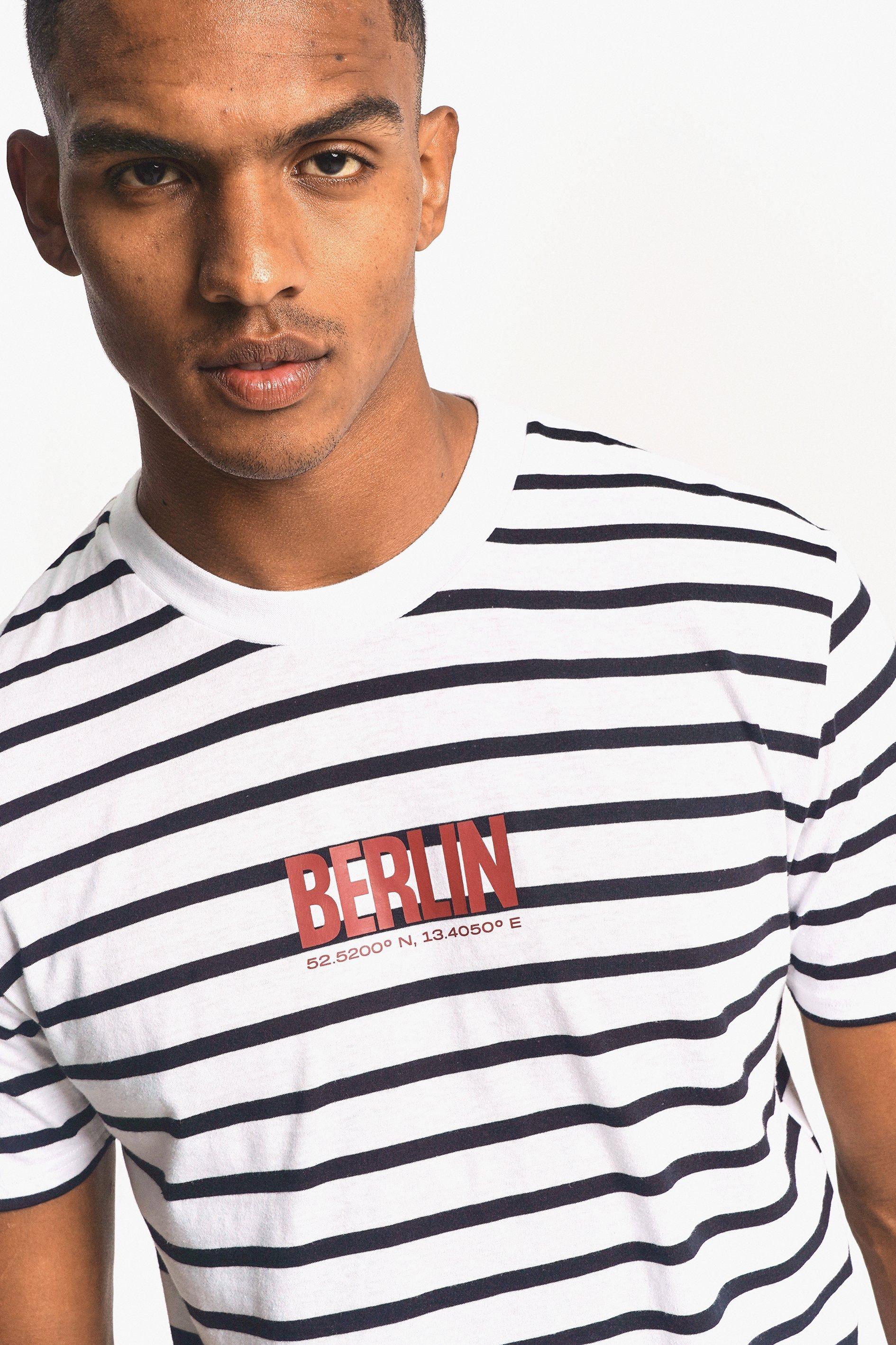 Sripe Tee Shirt - Bue