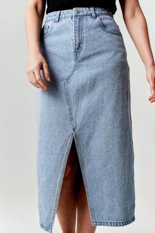 Denim Midi Skirt