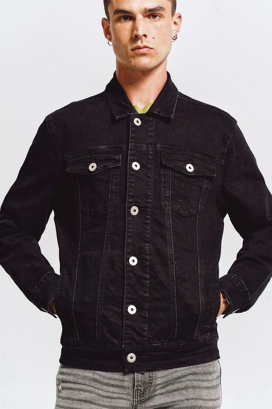 Black denim jacket mr price sale