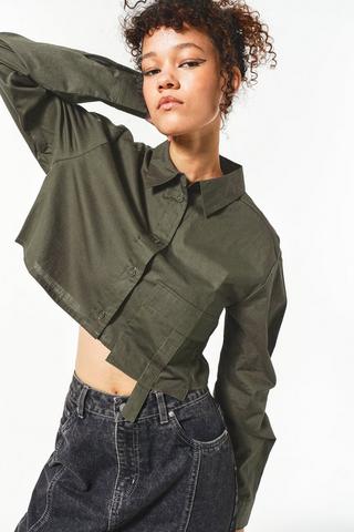 Cropped Utility Shirt