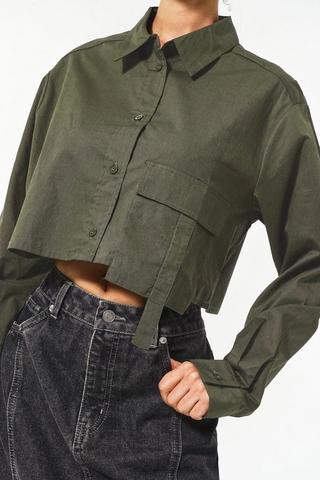 Cropped Utility Shirt