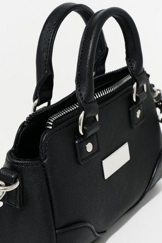 Mini Bowler bag red white black