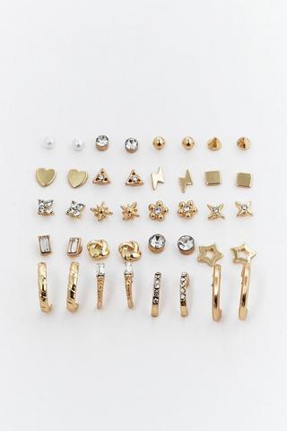 20 Pack Hoop And Stud Earrings