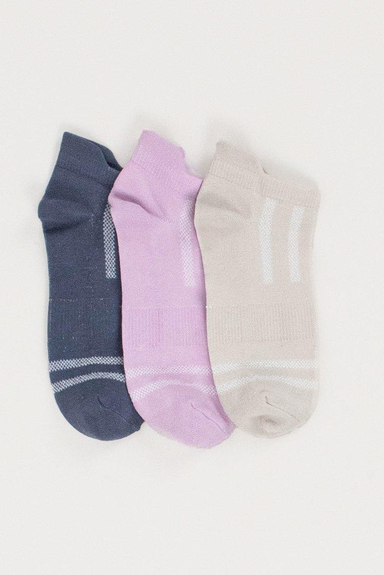 Plain Socks 3 Pack in Multi