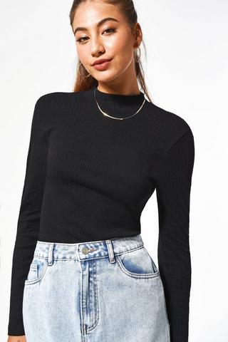 Long Sleeve Turtle Neck Top