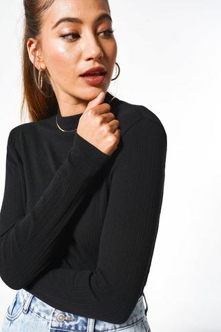 Long Sleeve Turtle Neck Top