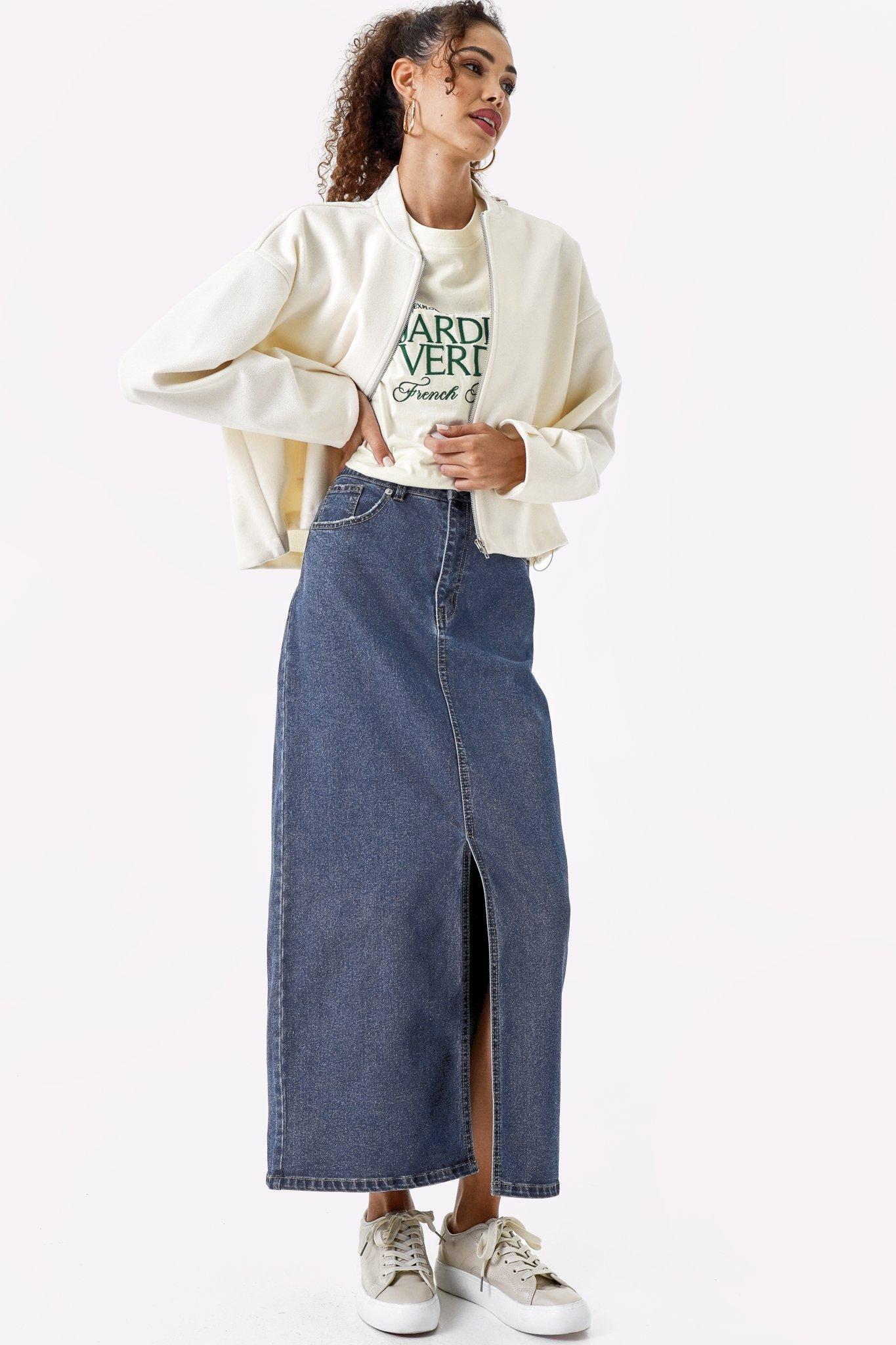 Denim Maxi Skirt