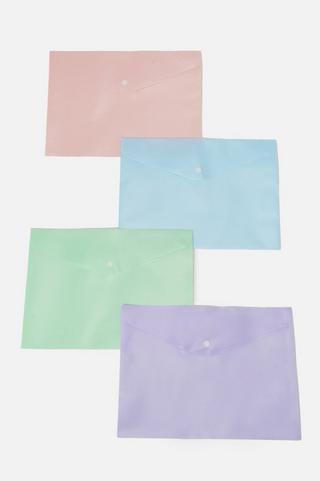 4 Pack Plastic Envelopes 