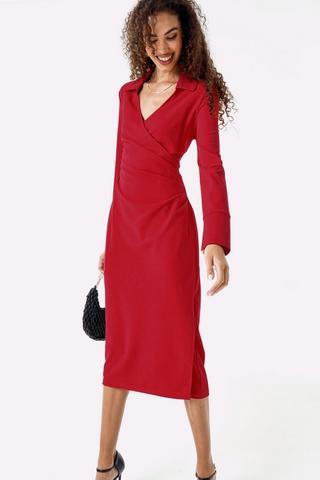 Fit And Flare Wrap Dress