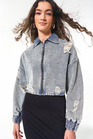 Cropped Denim Jacket