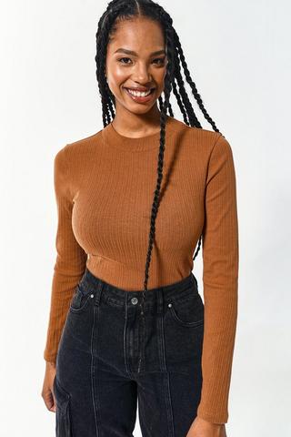 Ribbed Long Sleeve Top