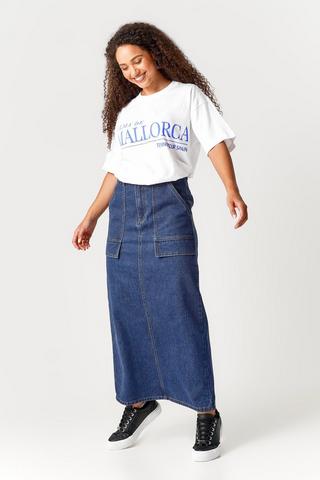 Denim Utility Skirt