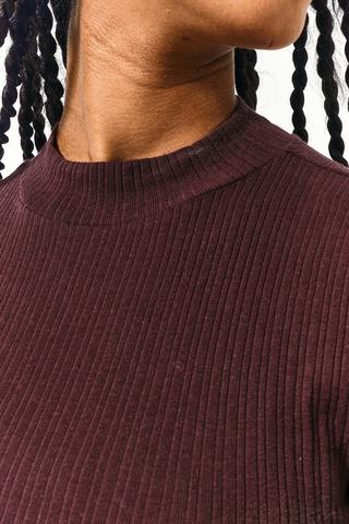Ribbed Turtle Neck Top