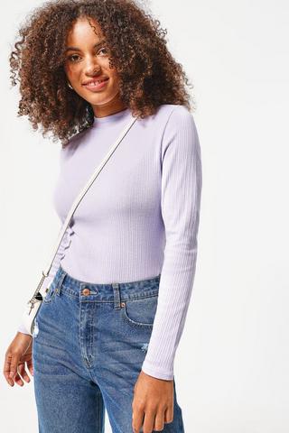 Long Sleeve Turtle Neck Top