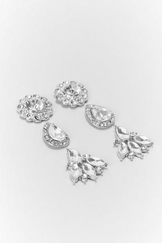 3 Pack Stud Earrings