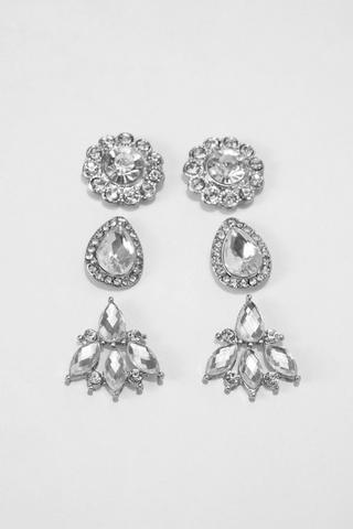 3 Pack Stud Earrings