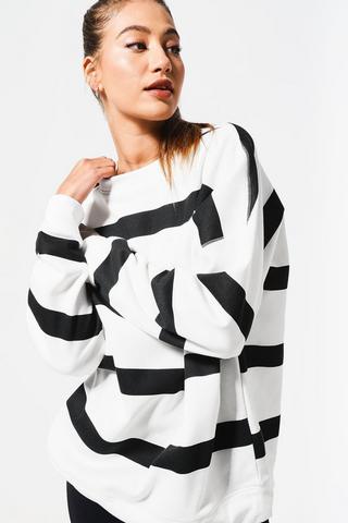 Stripe Oversized Active Top