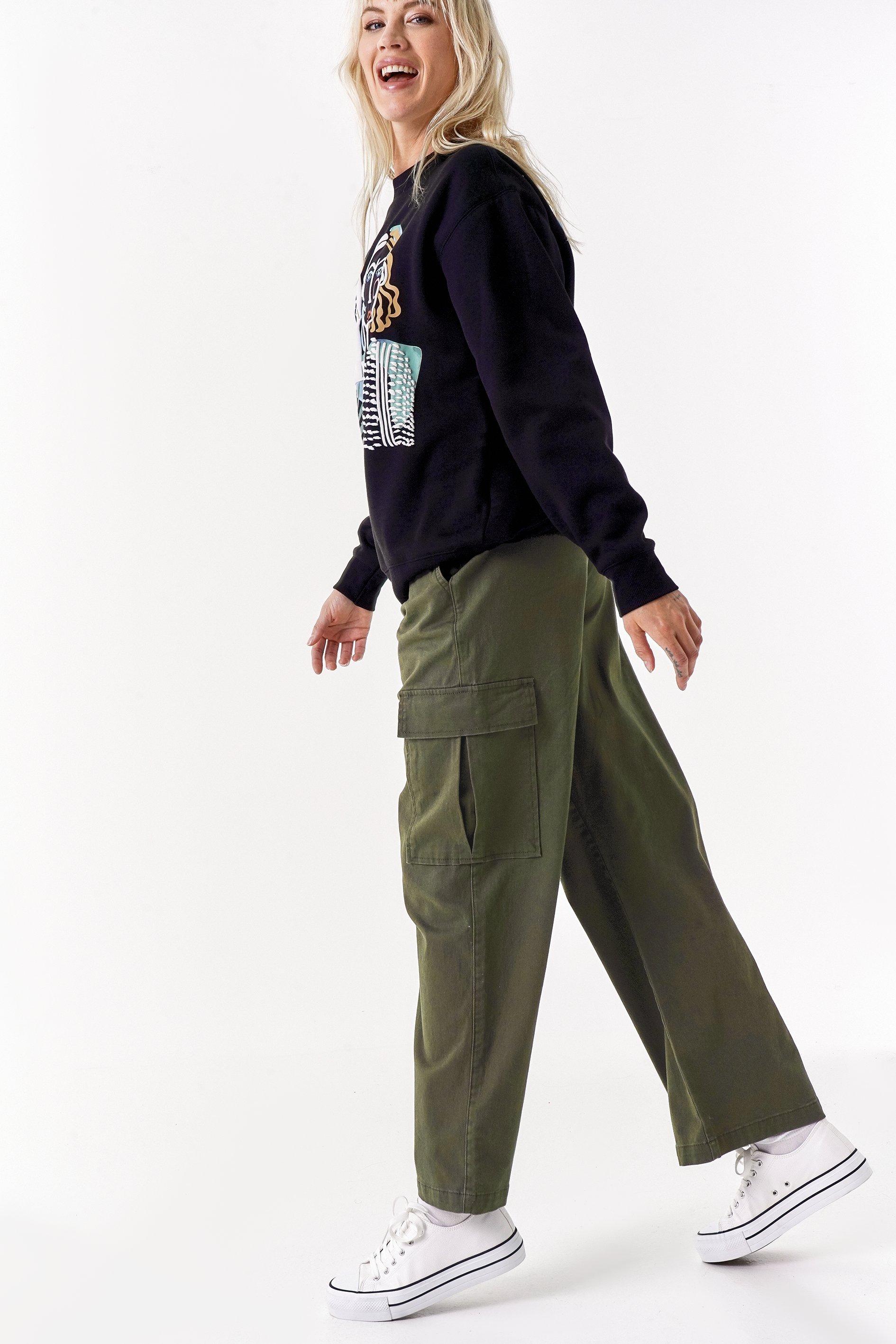 Wide-Leg Cotton Heavyweight Cargo Pants main image 0