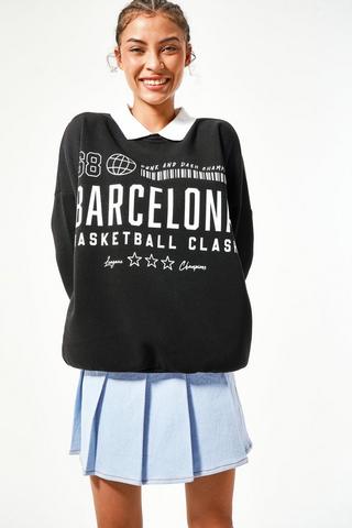Barcelona Oversized Golfer Sweat Top
