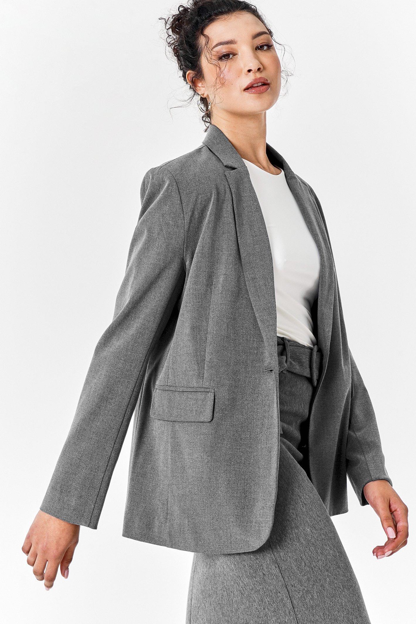 2040326 Grey Patterned Blazer
