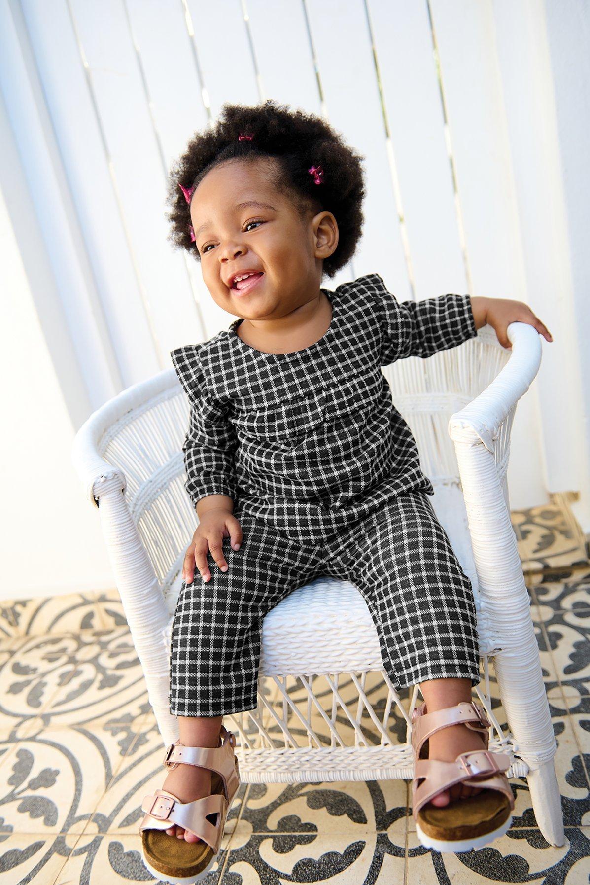 Buttoned Long Sleeve Top and Pant Set main image 0