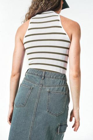 Stripe Seamless Bodysuit