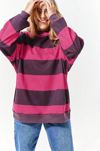 Stripe Oversized Active Top