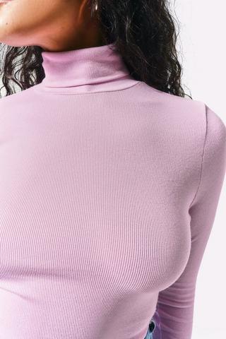 Long Sleeve Polo Neck Top