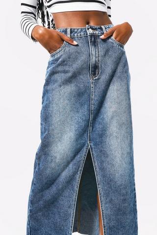 Denim Maxi Skirt