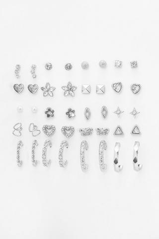 20 Pack Hoop And Stud Earrings